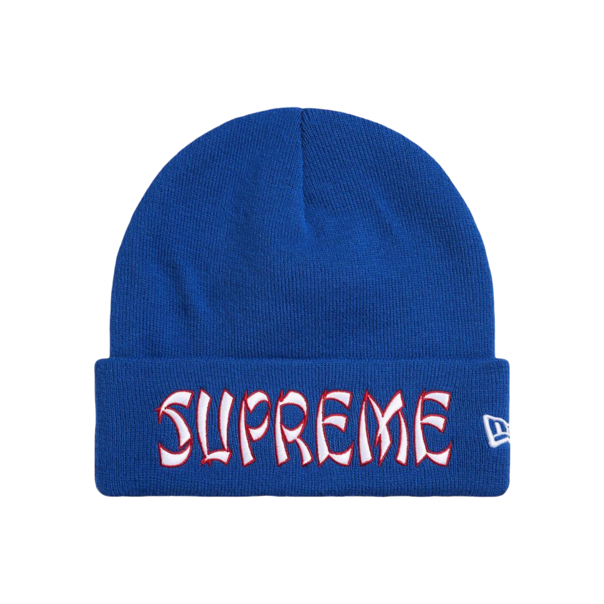 Supreme New Era Action  Beanie Blue/White