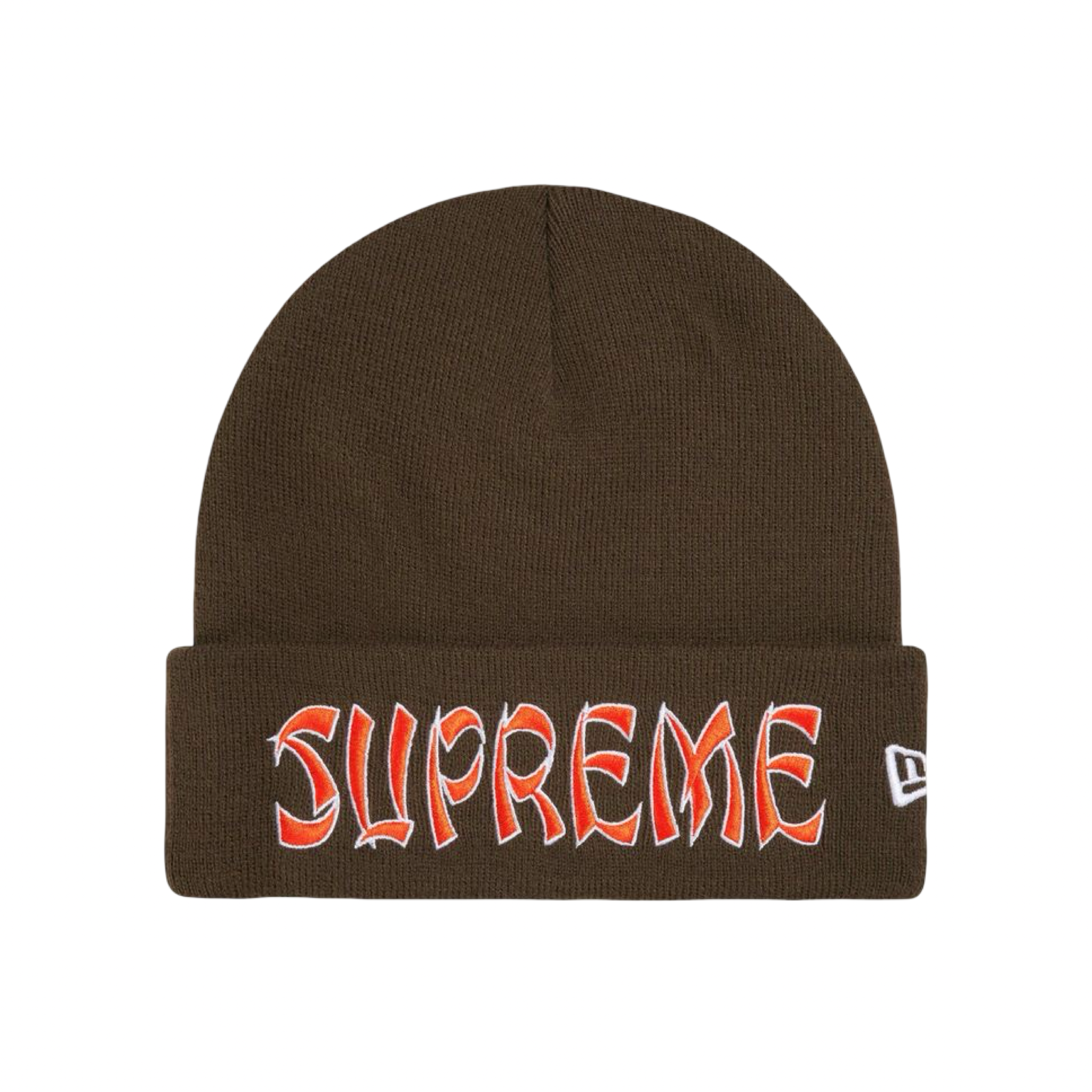 Supreme New Era Action  Beanie Brown/Orange