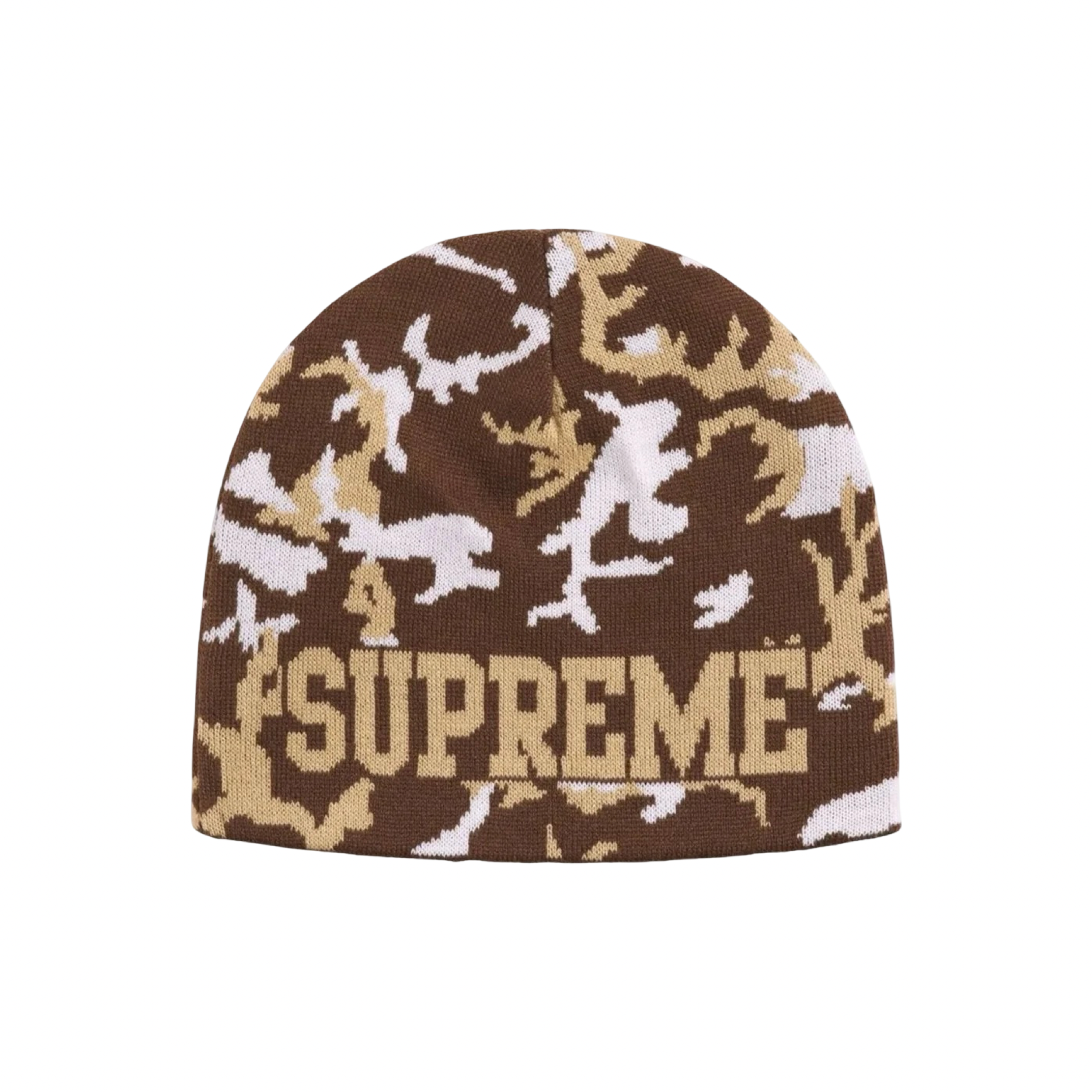 Supreme Reversible Camo Beanie Brown