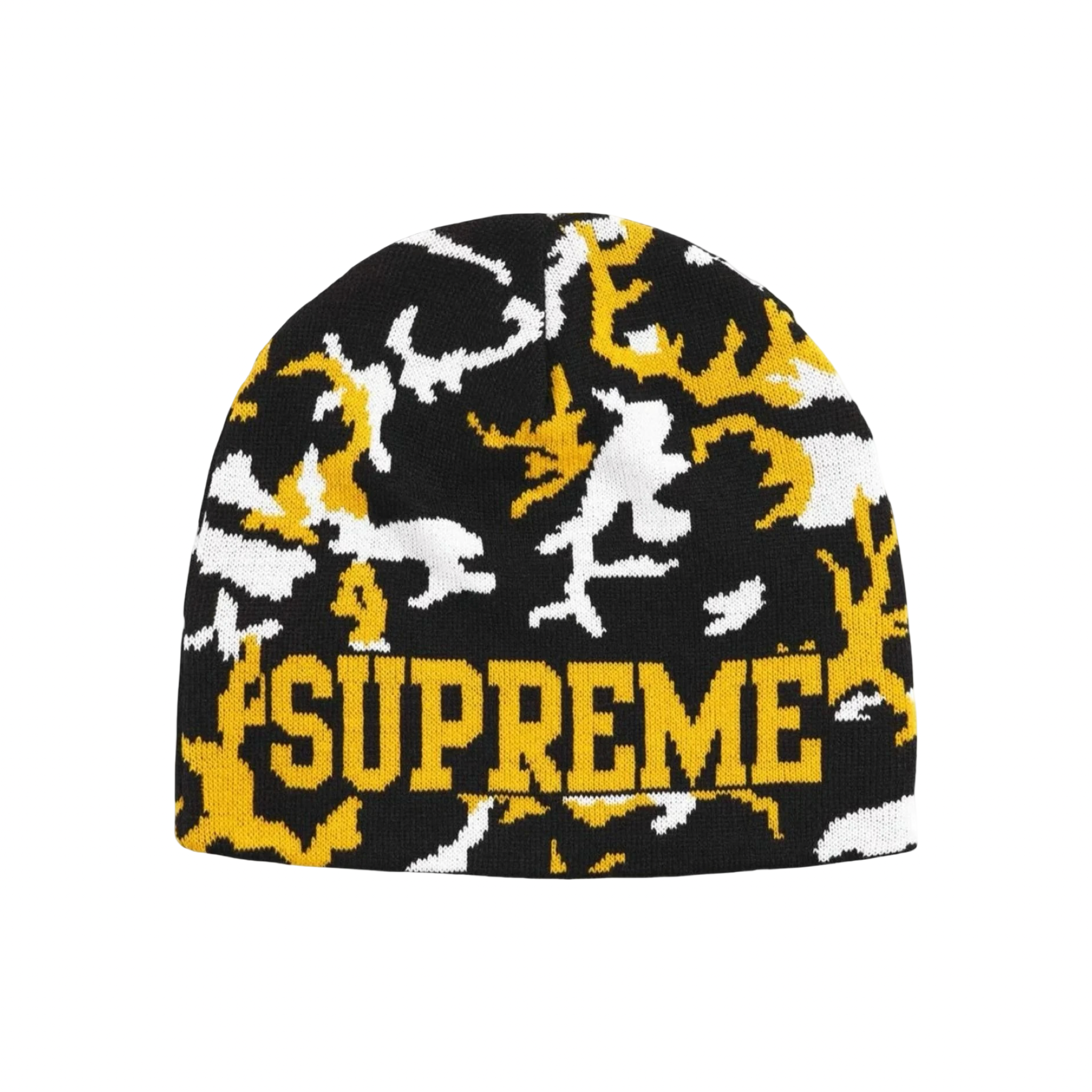 Supreme Reversible Camo Beanie Yellow