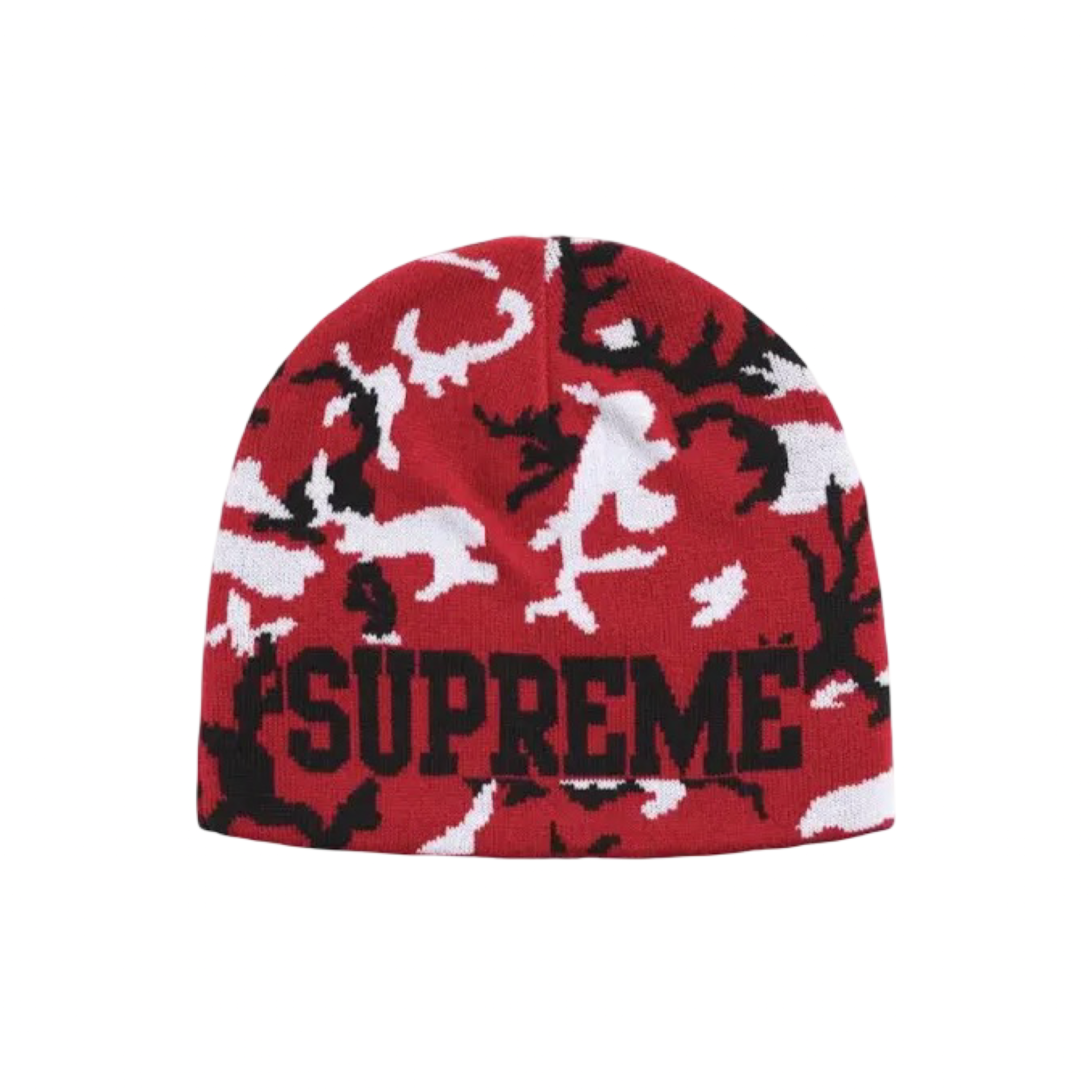 Supreme Reversible Camo Beanie Red