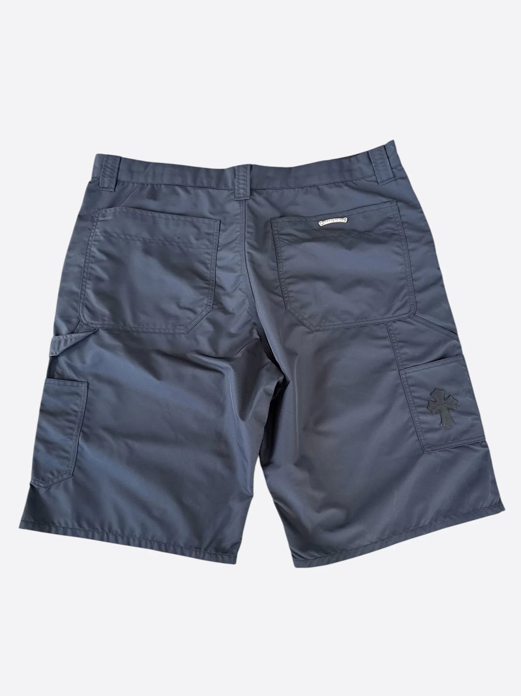 Chrome Hearts Leather Double Knee Carpenter Shorts Black