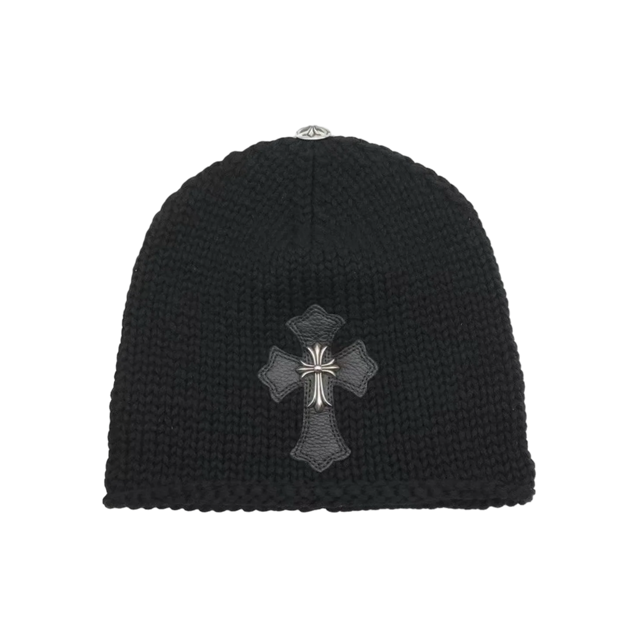Chrome Hearts Cashmere Silver Cross Beanie Black