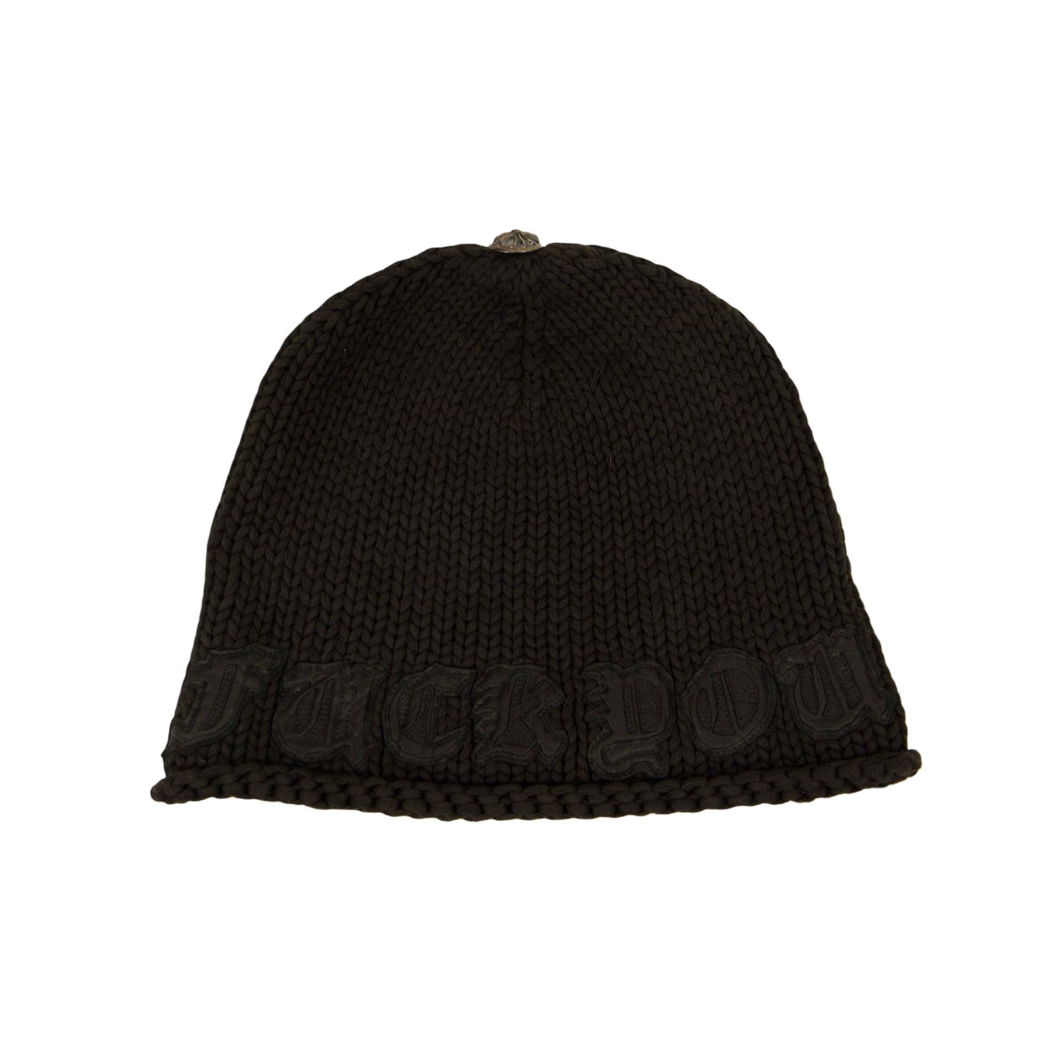 Chrome Hearts Cashmere Fuck You Patch Beanie Black