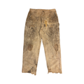 Carhartt Double Knee Repaired Distressed Grunged Tan