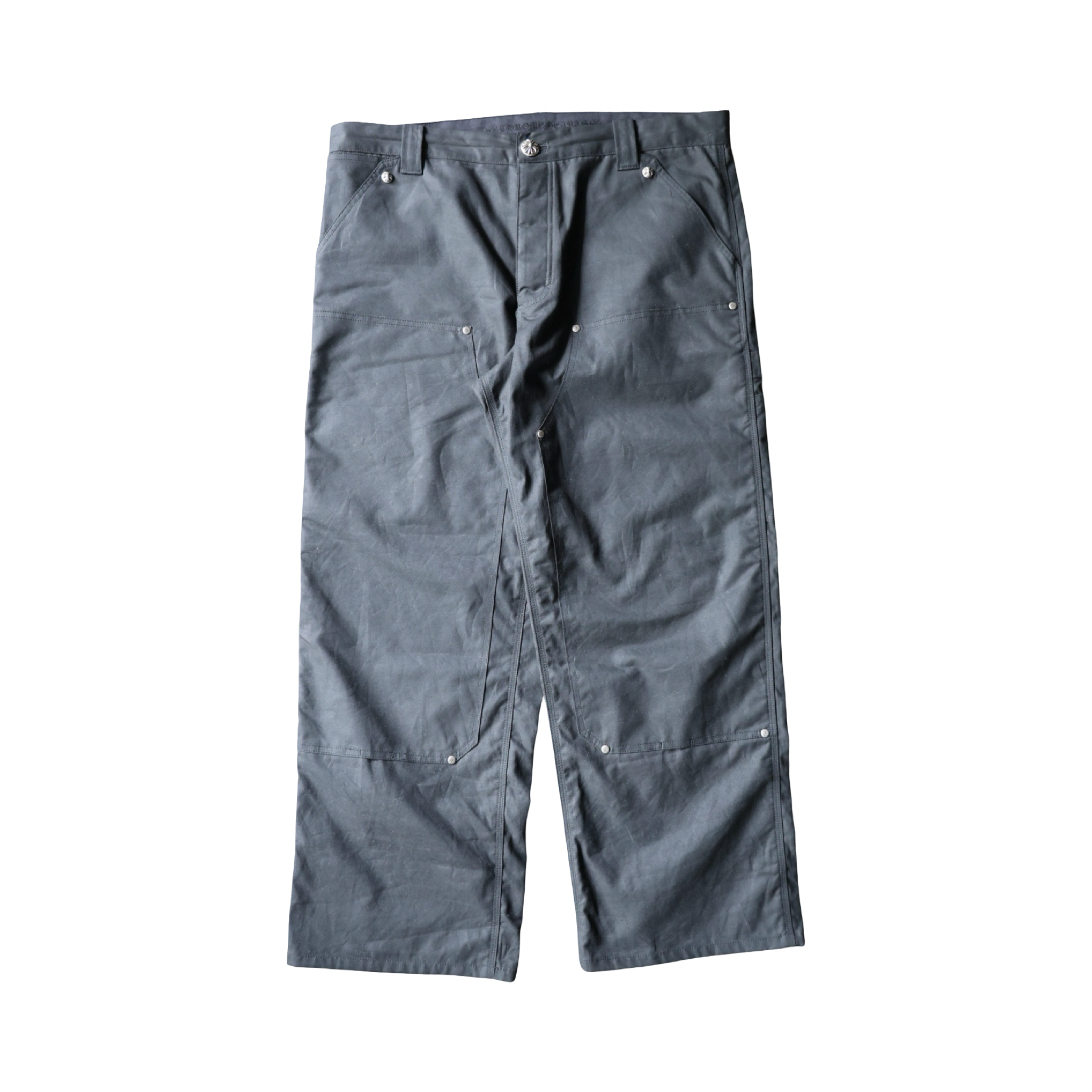 Chrome Hearts Double Knee Canvas Carpenter Pants Black