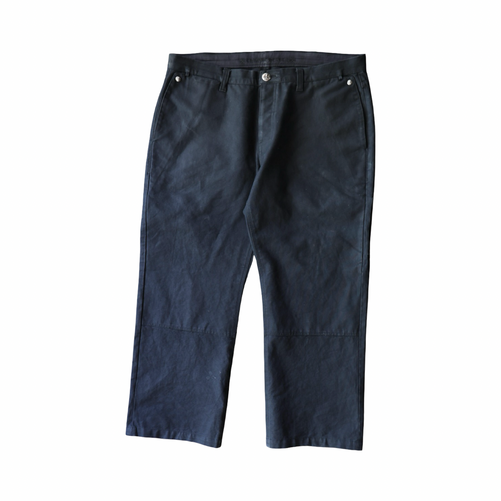 Chrome Hearts Leather Cross Patch Chinos Black