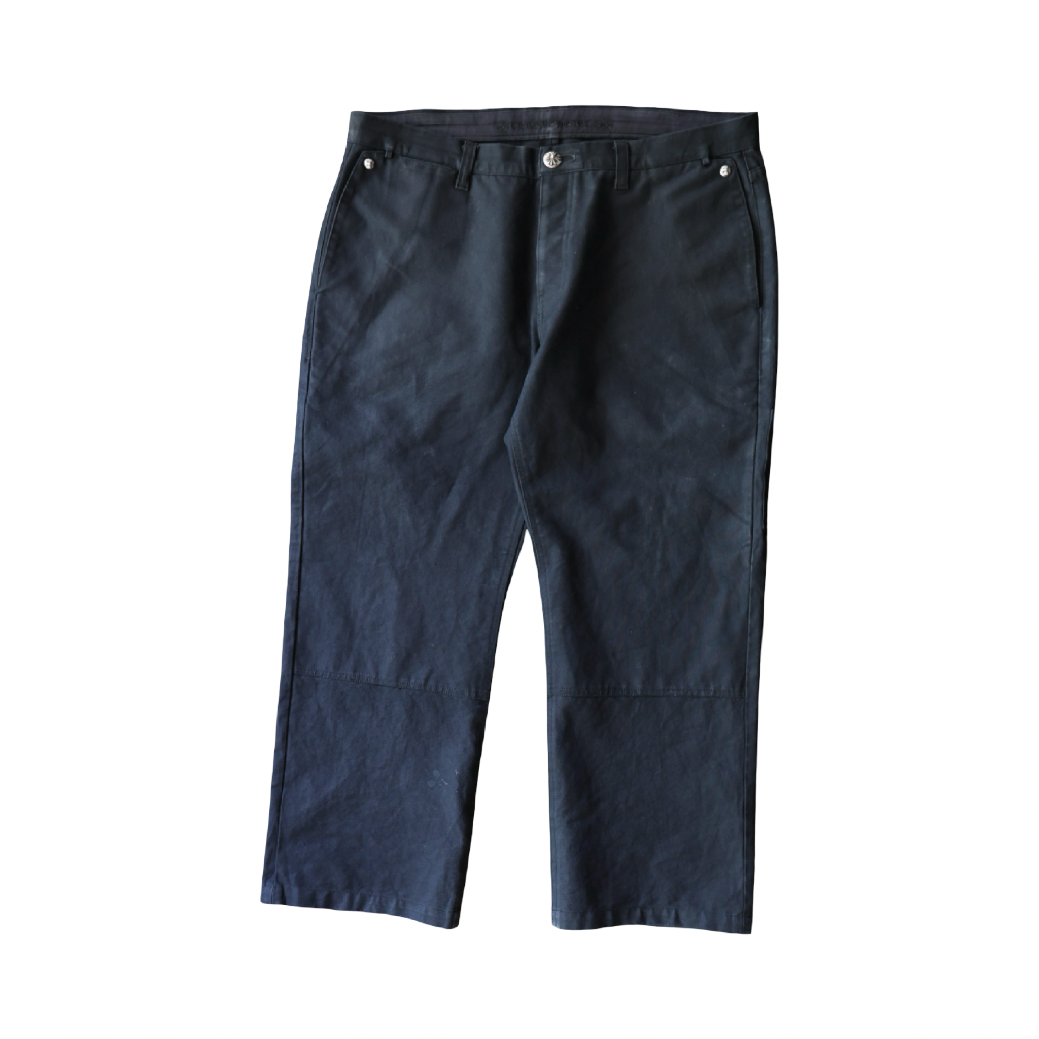Chrome Hearts Leather Cross Patch Chinos Black