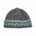 Chanel  Logo Cashmere Beanie  Grey/Blue