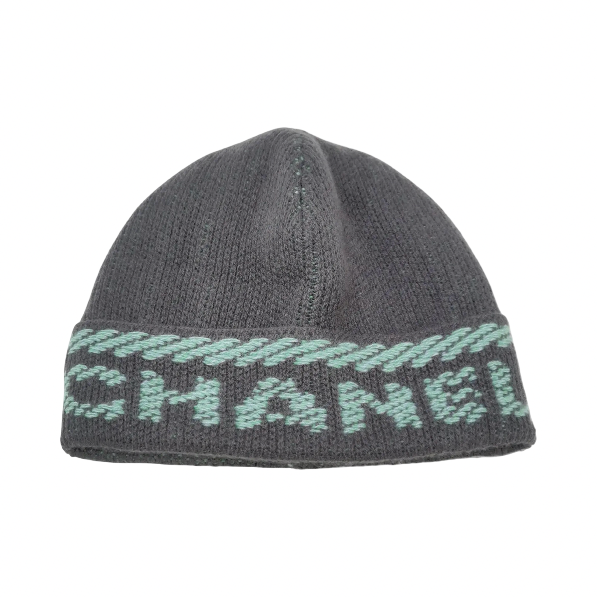 Chanel  Logo Cashmere Beanie  Grey/Blue
