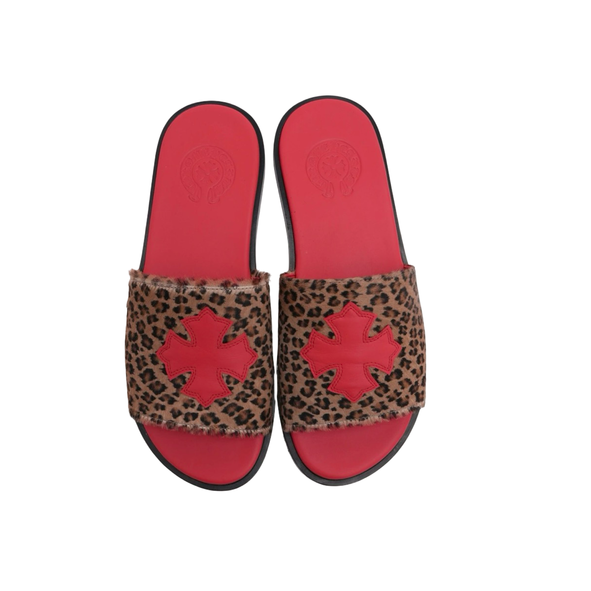 Chrome Hearts Ch Plus Patch Cheetah/Red Slipper