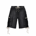 Satoshi Nakamoto Drawstring Corduroy 3/4 Shorts