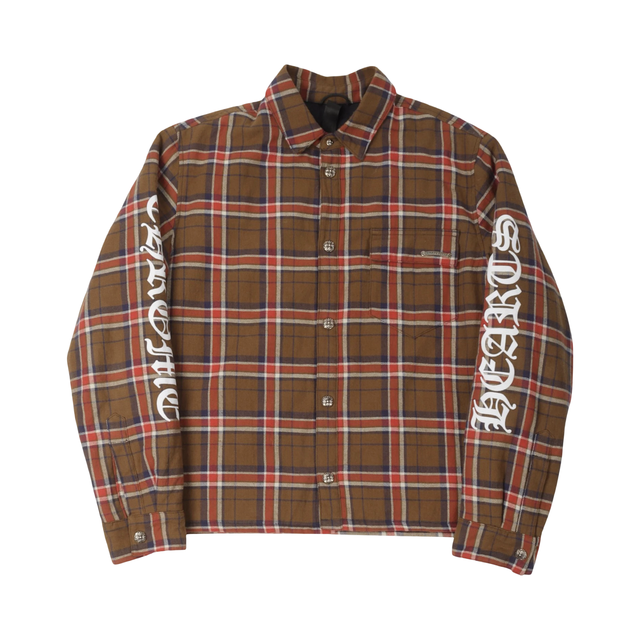 Chrome Hearts Padded Work Dog Flannel Brown