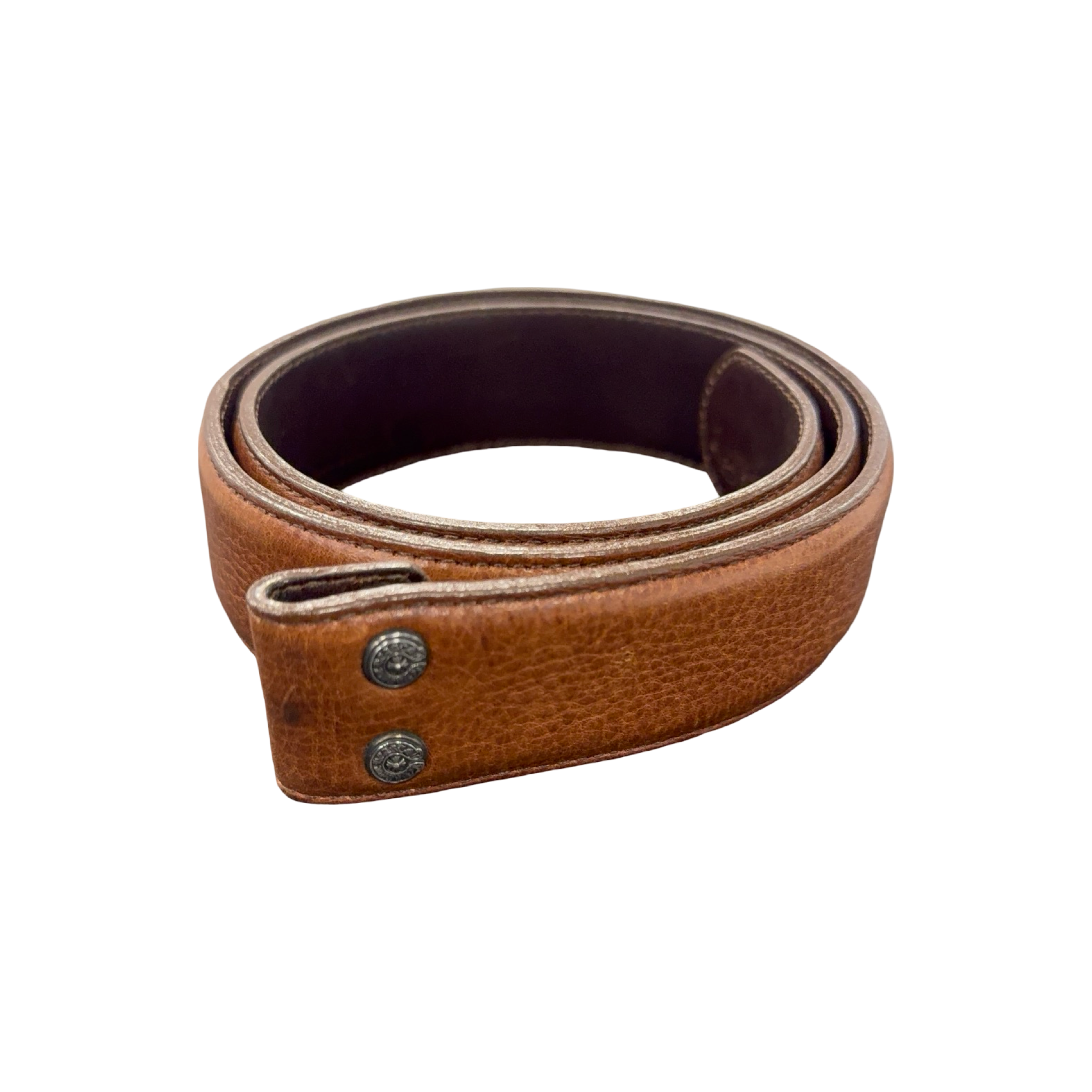 Chrome Hearts Leather Belt Strap Brown