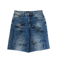 Amis Et Fleurs Cowboy Denim Jorts Darkwash