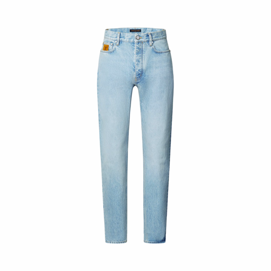Louis Vuitton Icons Washed Slim Fit Indigo Jeans