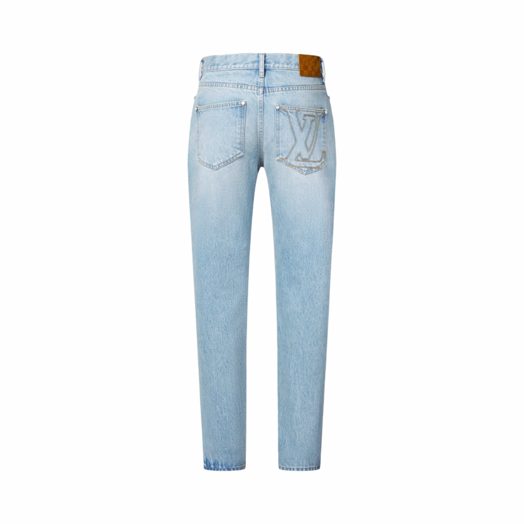 Louis Vuitton Icons Washed Slim Fit Indigo Jeans