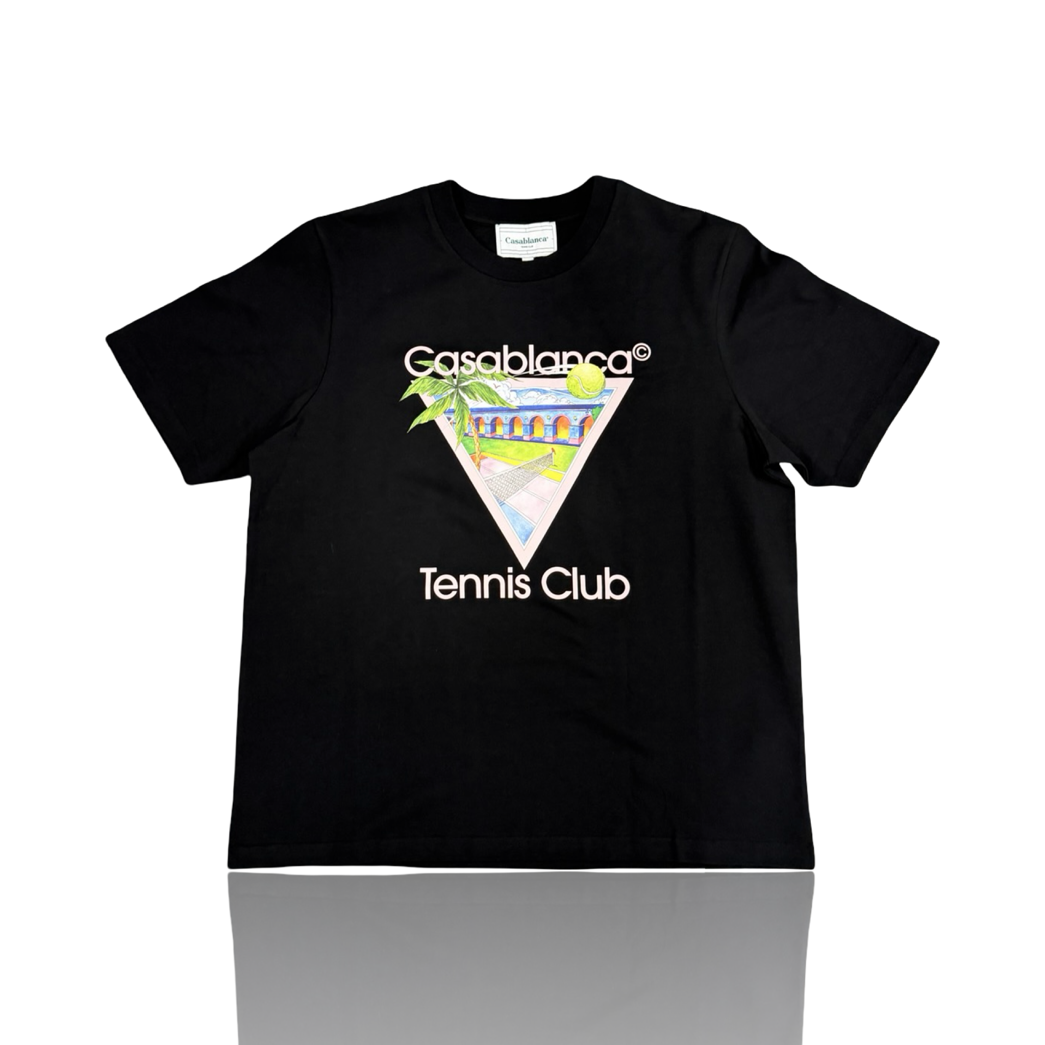 Casablanca Black Tennis Icon Tee