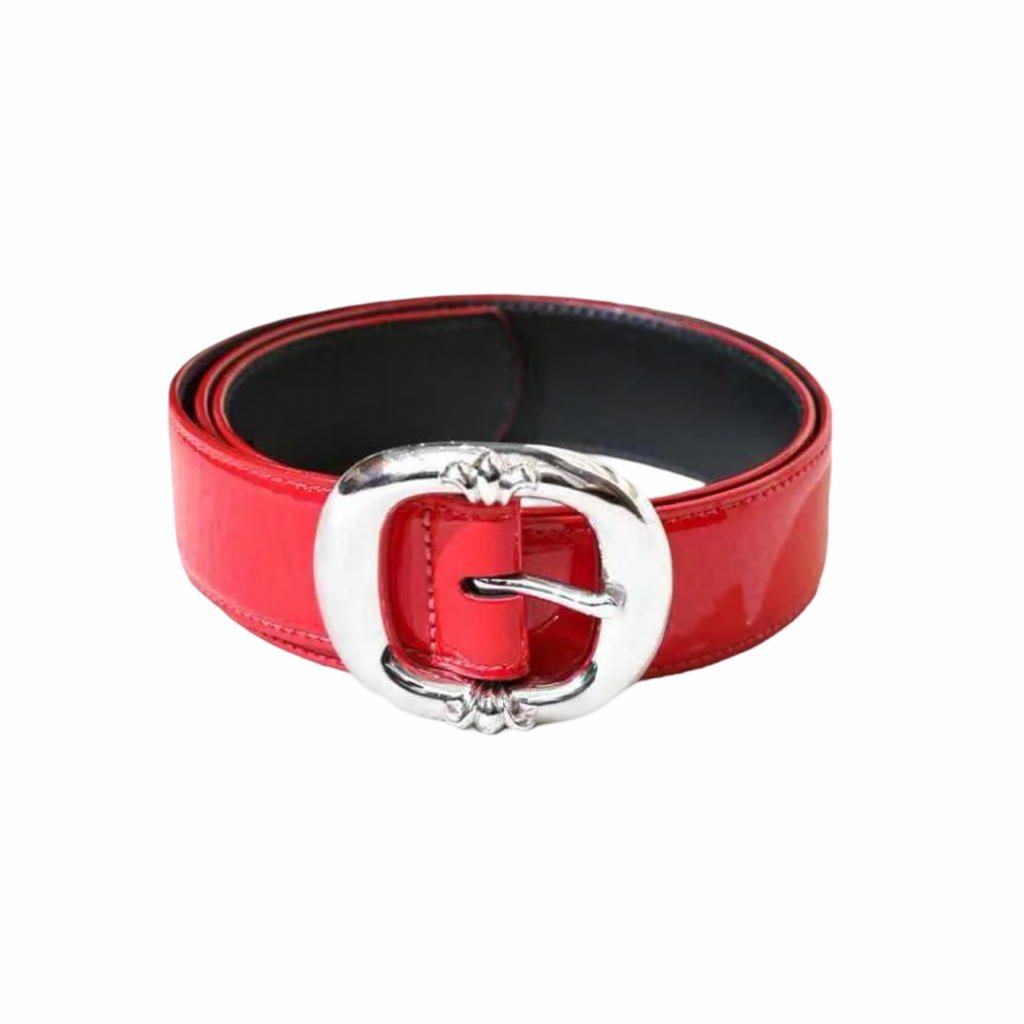Chrome Hearts Gunslinger Patent Leather Belt Red