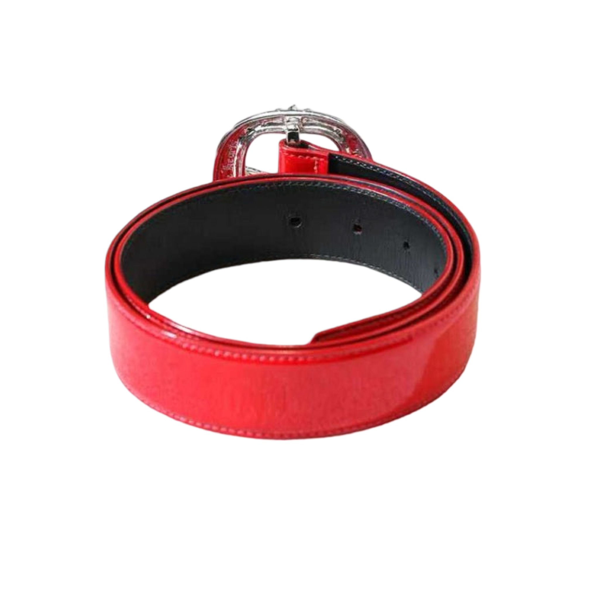 Chrome Hearts Gunslinger Patent Leather Belt Red