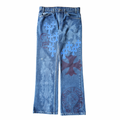 Chrome Hearts Levi's 517 Blue Cross Patch Stencil Jeans Dark Wash