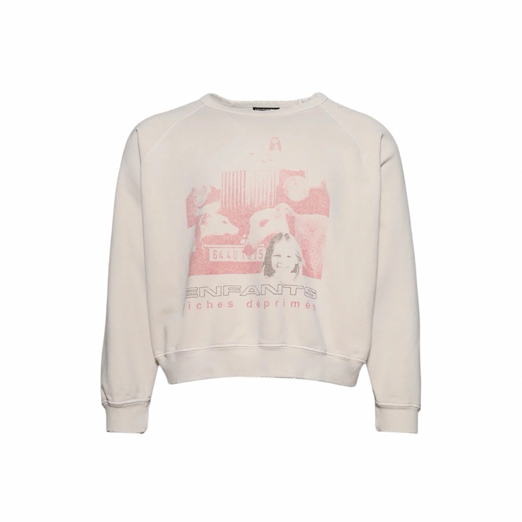 Enfants Riches Déprimés Incandescent Raglan Crewneck White