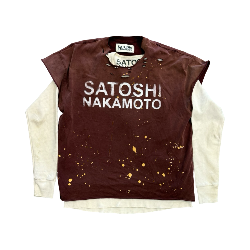 Satoshi Nakamoto Destroyed Luke Maroon Longsleeve