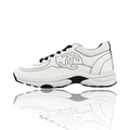 Chanel CC Logo Calfskin Sneaker White/Black