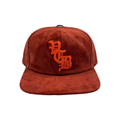 Vertabrae Logo Embroidered Suede Snapback Red