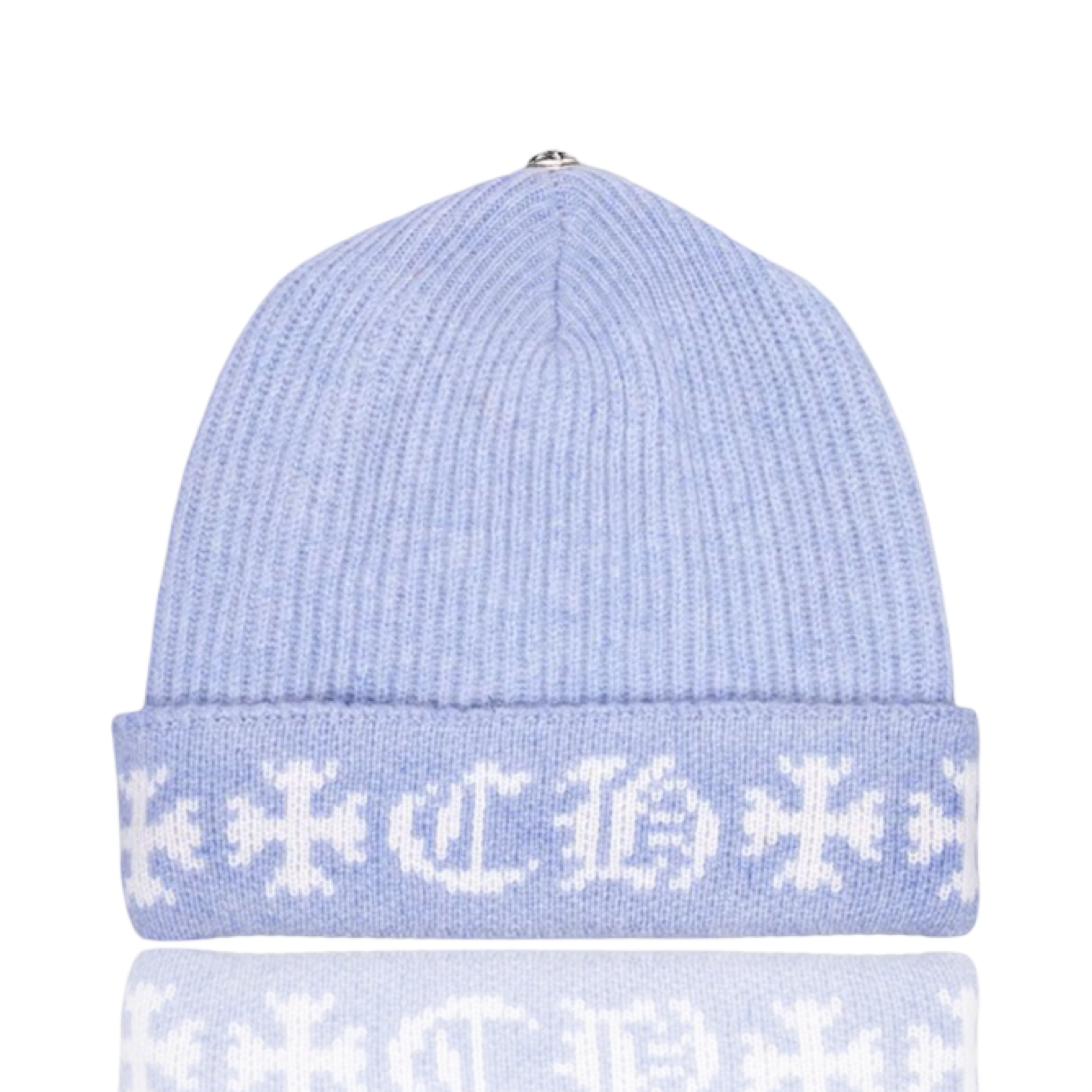 Chrome Hearts Big Daddy Cashmere Beanie Blue/White