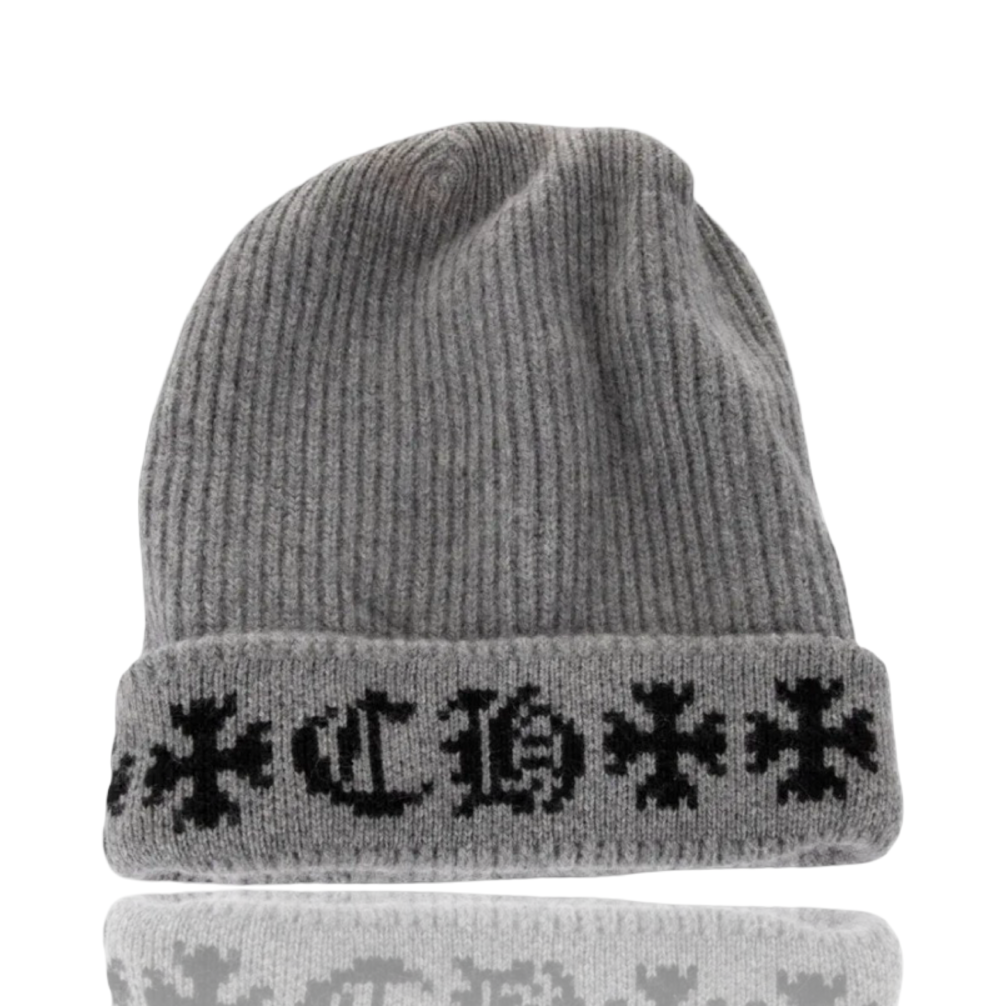 Chrome Hearts Big Daddy Cashmere Beanie Grey/Black