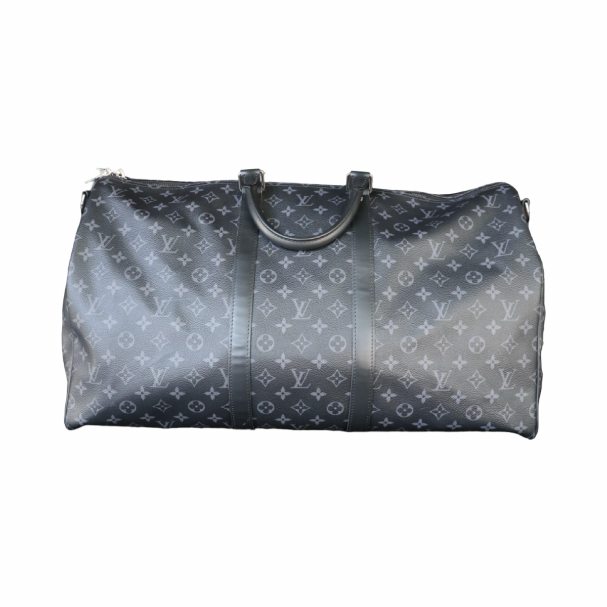 Louis Vuitton Keepall Bandouilere 55 Monogram Eclipse Duffle Black