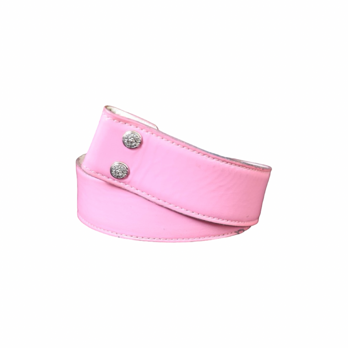 Chrome Hearts Pink Patent Leather Belt Strap