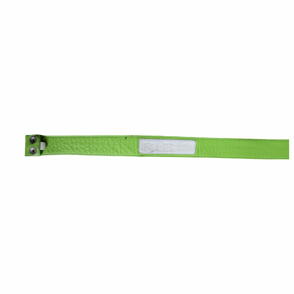 Chrome Hearts Leather Green Belt Strap