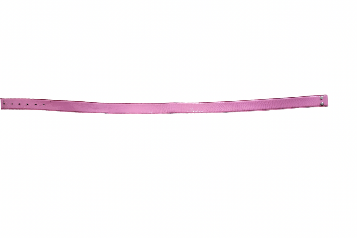 Chrome Hearts Pink Patent Leather Belt Strap