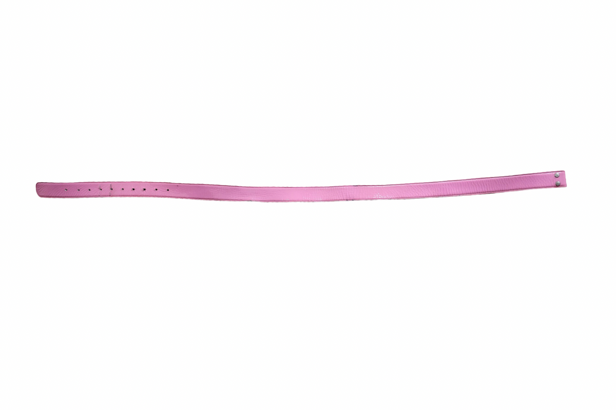 Chrome Hearts Pink Patent Leather Belt Strap