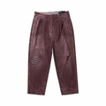 Paly Hollywood Synanon Corduroy Pleated Trousers Burgundy