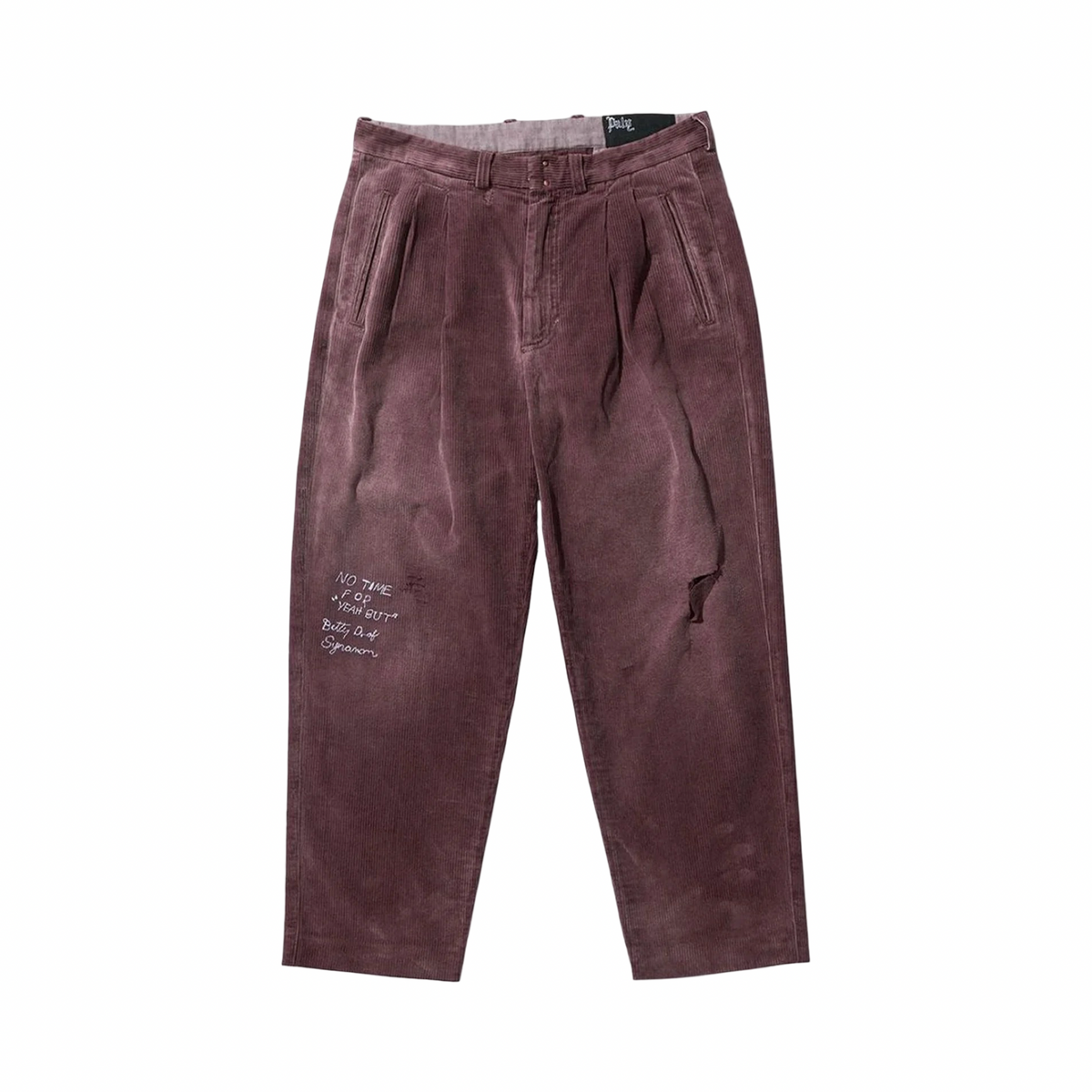 Paly Hollywood Synanon Corduroy Pleated Trousers Burgundy