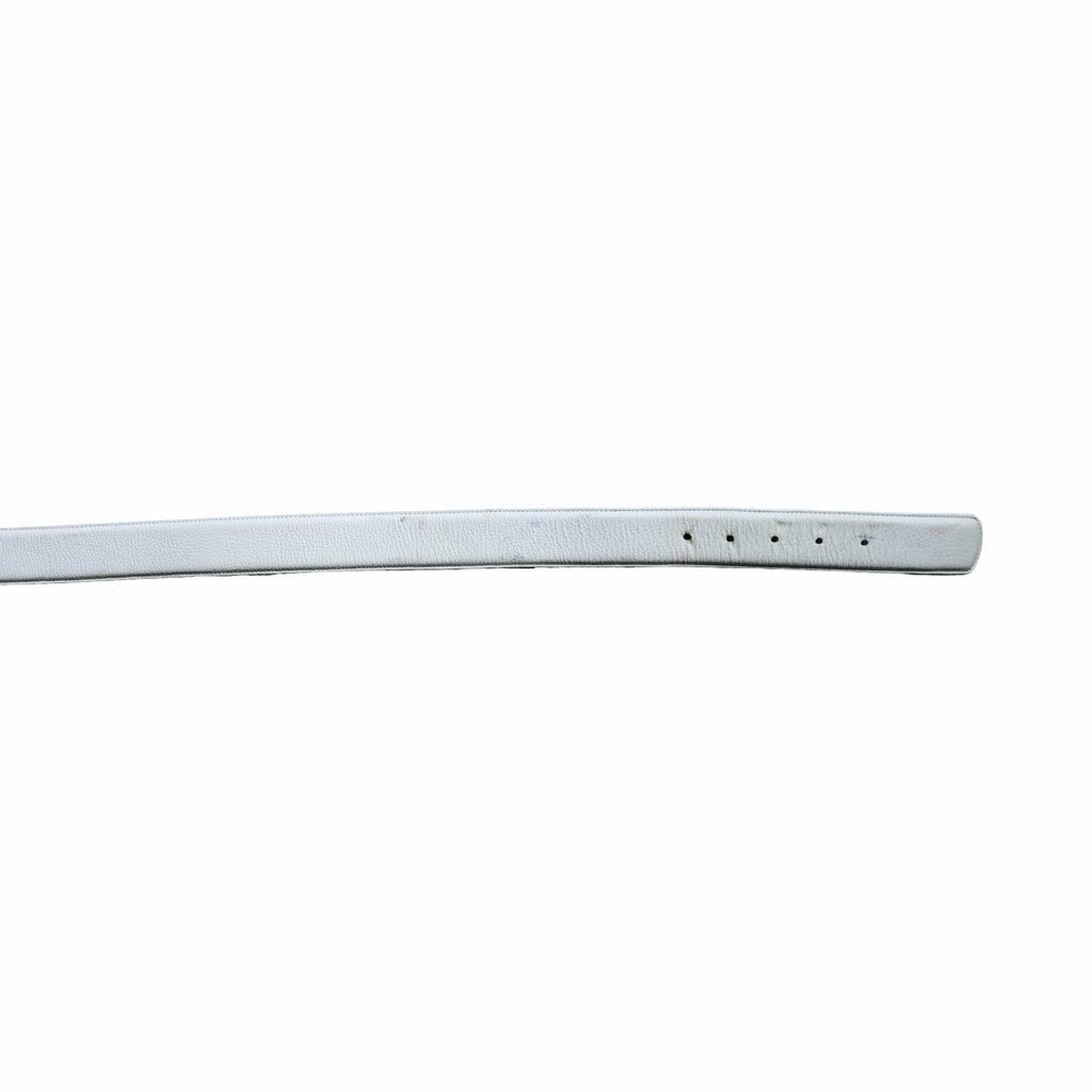 Chrome Hearts Leather Belt Strap White