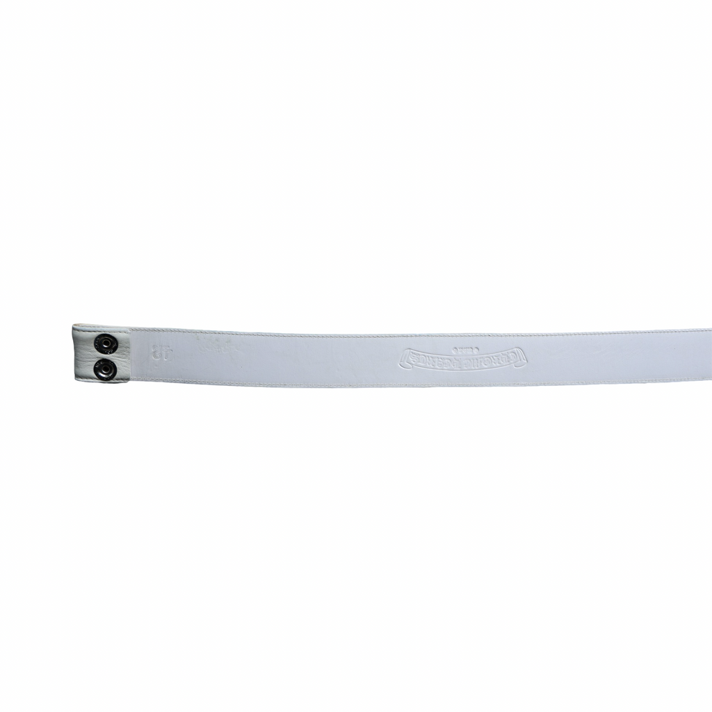 Chrome Hearts Leather Belt Strap White