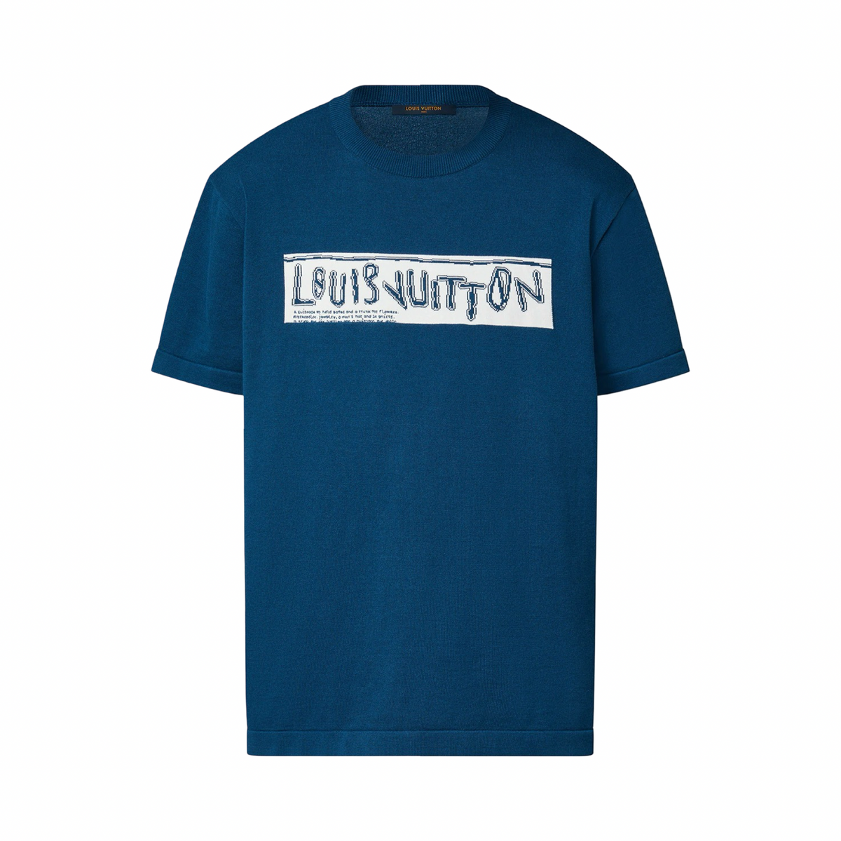 Louis Vuitton Knit Logo Blue T Shirt