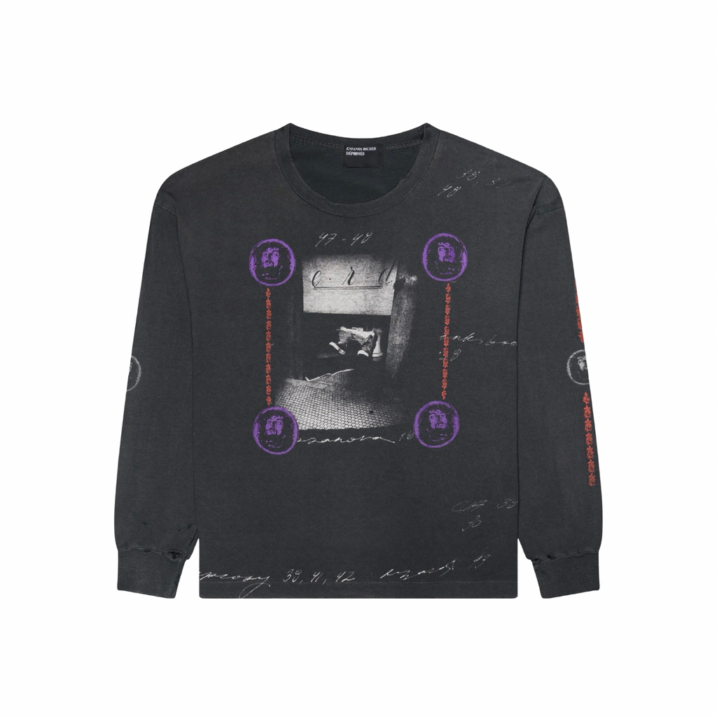 Enfants Riches Déprimés Vintage Black Bathroom Stall Graphic LongSleeve