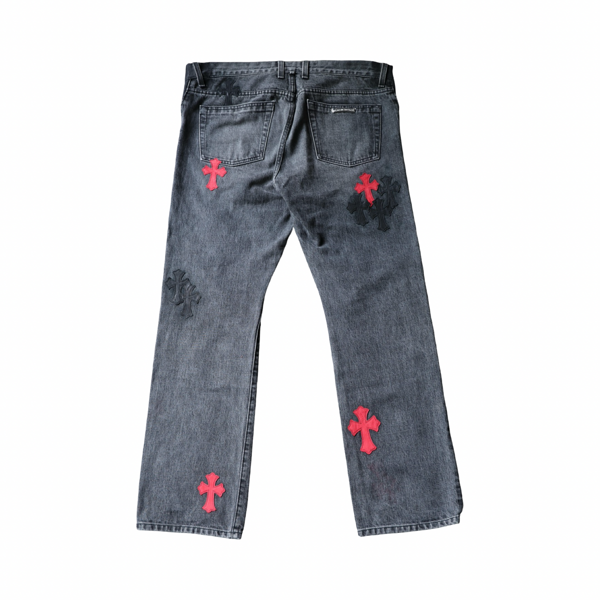 Chrome Hearts Levi's 501 Drake CLB Black & Red Cross Jeans Black