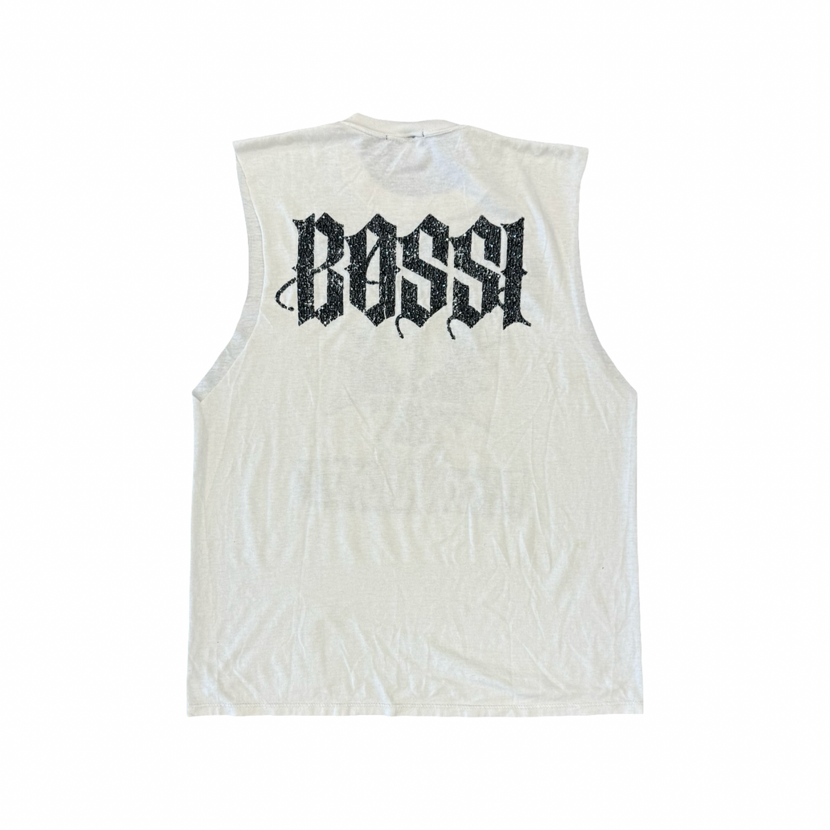 BOSSI Vintage Corrosion Cut Off Tee White