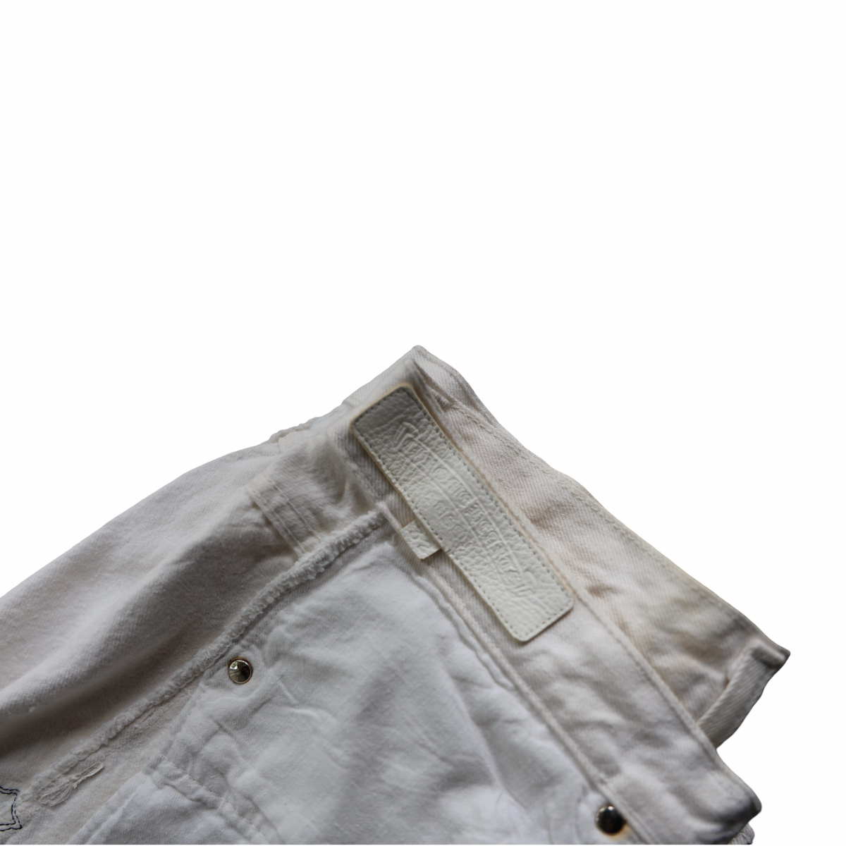 Chrome Hearts Levi's 501 Leopard Cross Patch Jeans White