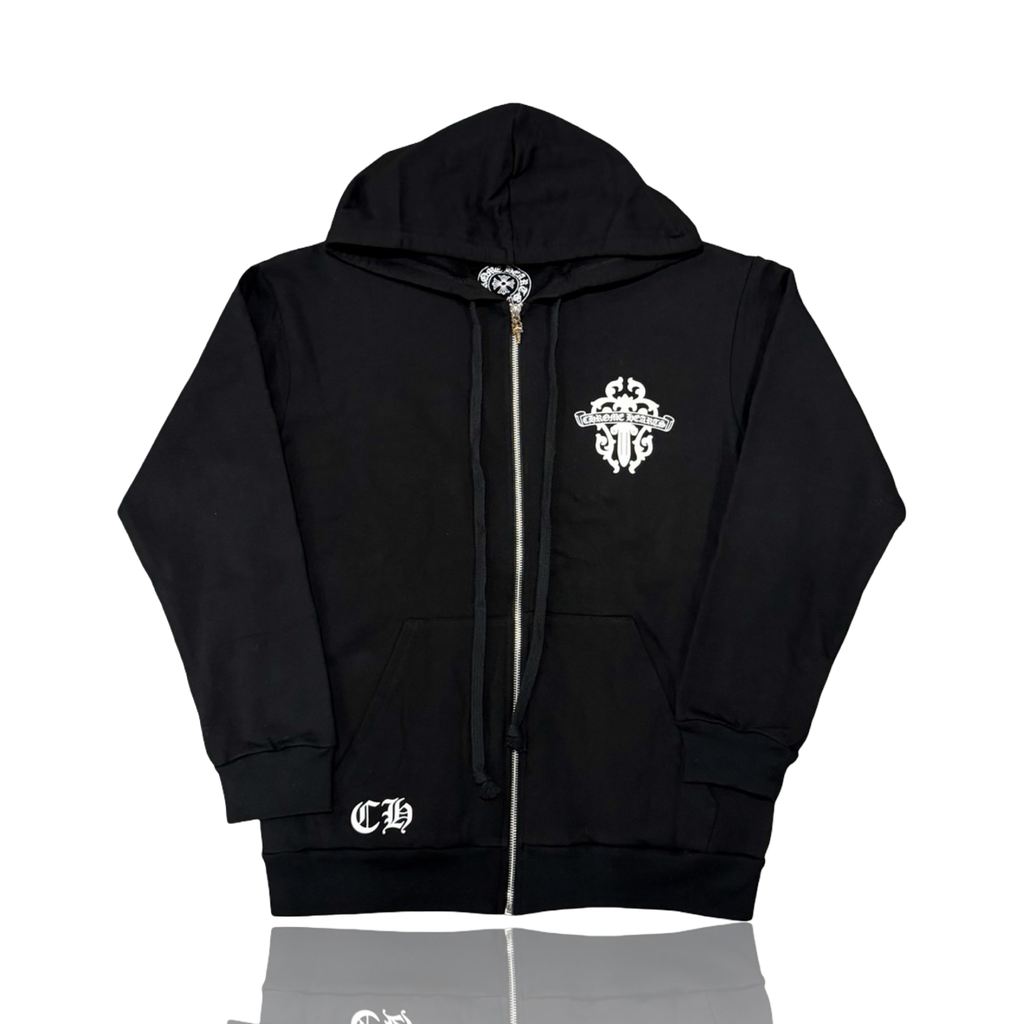 Chrome Hearts Dagger Logo Zip Up Black