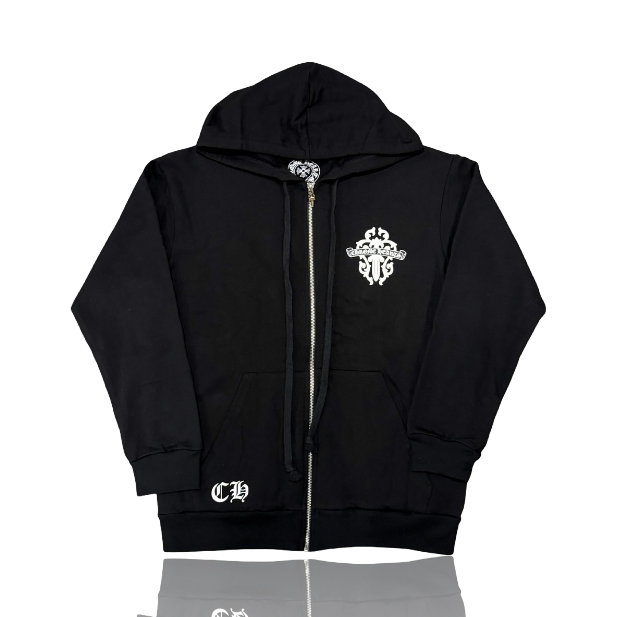 Chrome Hearts Dagger Logo Zip Up Black