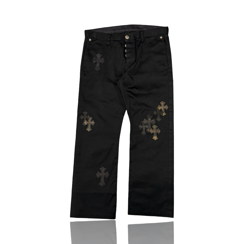 Chrome Hearts Black Camo Patch Chino Pants