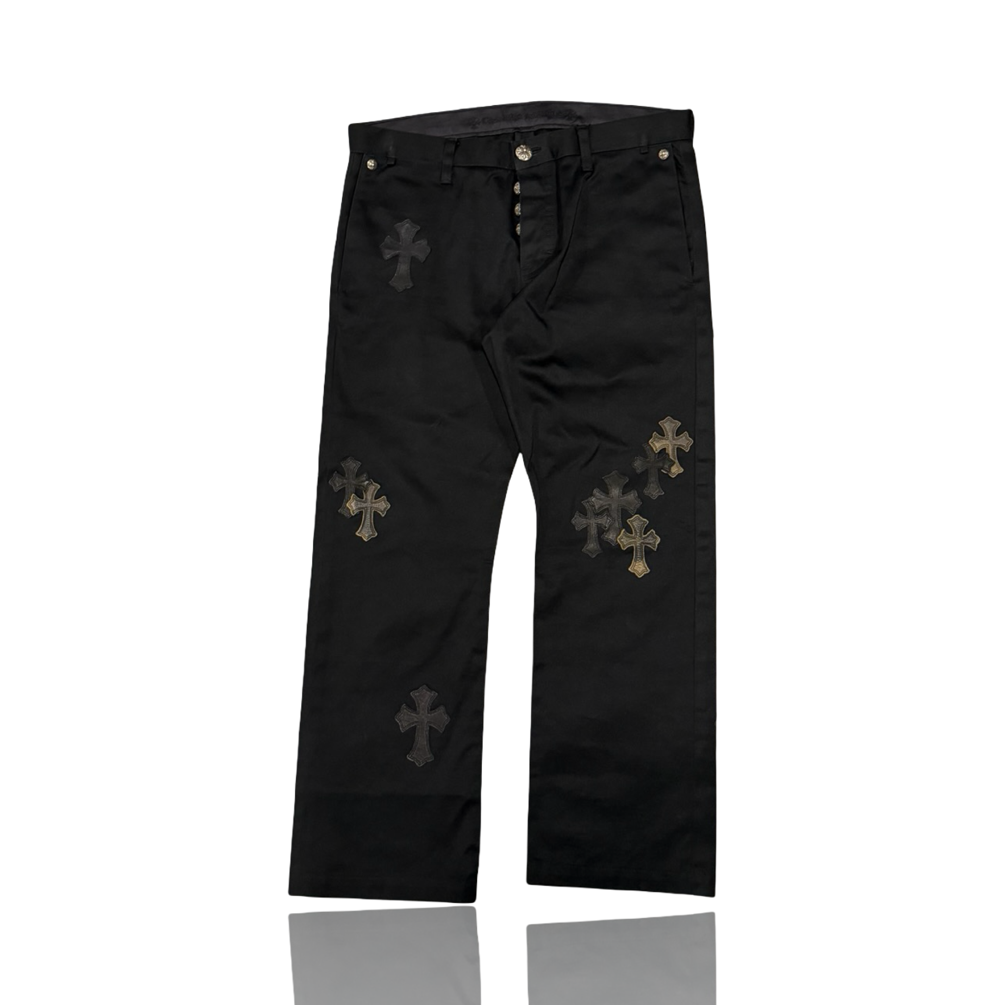 Chrome Hearts Black Camo Patch Chino Pants
