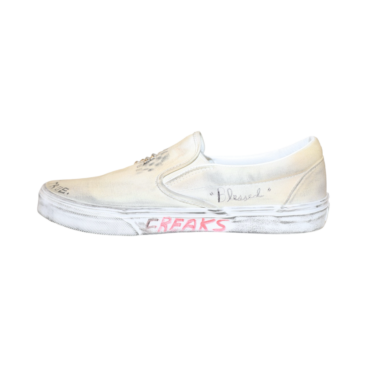 Paly Hollywood Hand Drawn 1 OF 1 Vans Slip Ons